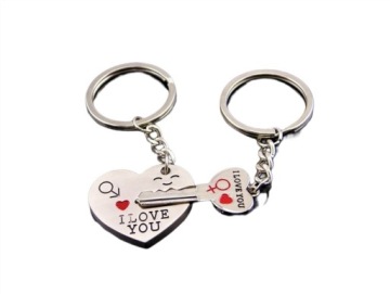 БРЕЛОК ДЛЯ ПАРЫ ДВА СЕРДЦА LOVE 02 ПОДАРОЧНЫЙ НАБОР