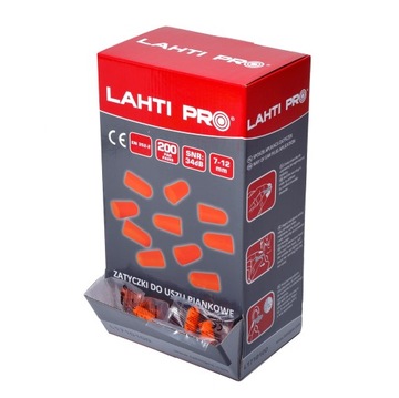 LAHTI PRO Zatyczki do uszu piankowe 200 par