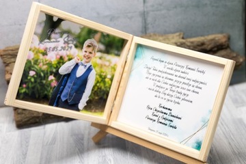 Podziękowanie dla Chrzestnych skrzyneczka komunia