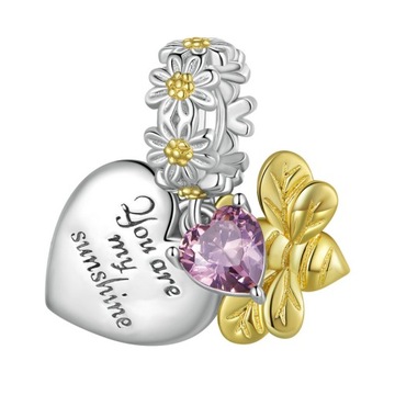 Charms ZAWIESZKA ZŁOCISTA ŁĄKA srebro S925