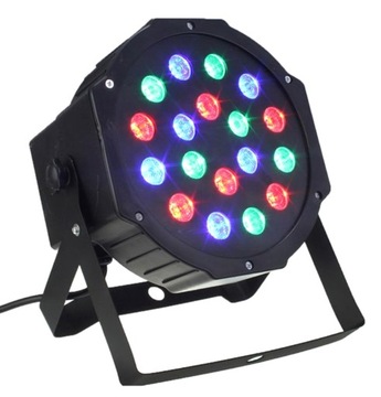 ЦВЕТНОЙ РЕФЛЕКТОР ДИСКОТЕЧНЫЙ СТРОБОСКОП 18x СВЕТОДИОДНЫХ RGB DMX РАМКА ZD64A