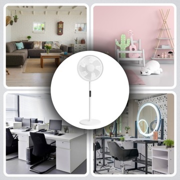 WENTYLATOR STOJĄCY WIATRAK PODŁOGOWY POKOJOWY CICHY 8 TRYBÓW + PILOT