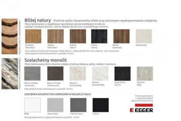 Navia 6 Кухонная мебель Матовый каркас Глянцевая поверхность