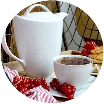 G727 SERWIS OBIADOWO-KAWOWY 12/72 Gałązka AKCENT MALCER PORCELANA