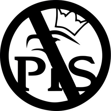 Naklejka STOP ANTY je*ac PIS Przekreślony 10cm
