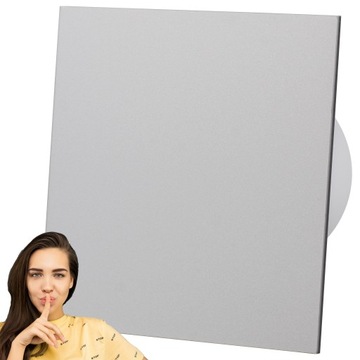 WENTYLATOR ŁAZIENKOWY CICHY 100 PANEL SZARY PLEXI STANDARD