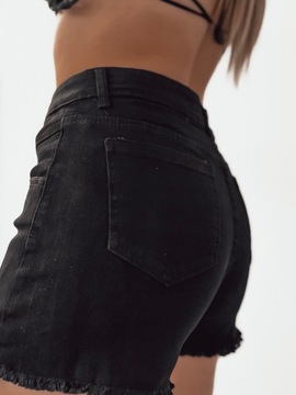 Spódnico spodenki czarne zapinane na guziki Hello Miss Premium Denim S