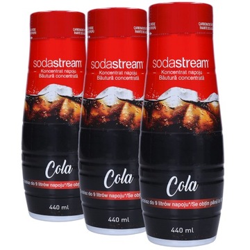 3 сиропа со вкусом колы для карбонизатора воды SodaStream, концентрат 440 мл