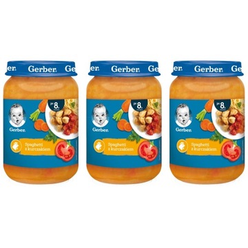 GERBER Obiadek spaghetti z kurczakiem 190 g