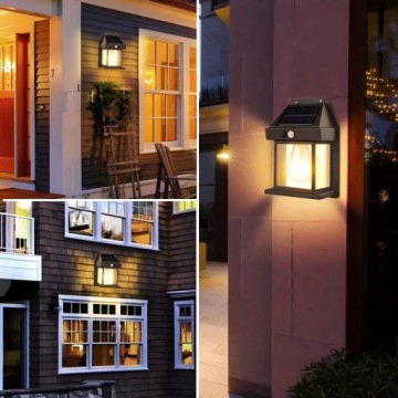 SOLAR WALL LAMP BULB Светодиодный настенный светильник MOTION AND DUSK SENSOR 600 lm