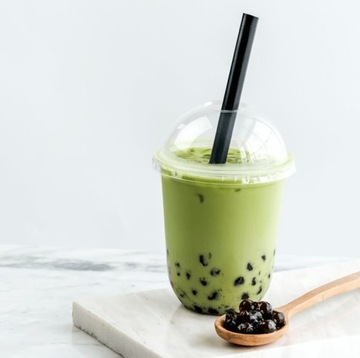 Тюбики пластиковые, трубочки многоразовые черные, толстые BUBBLE TEA 1,2х20см 200 шт.