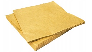 Serwetka Kwadrat składana papier 3w 33x33cm złota
