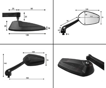 Зеркала мотоцикл скутер Cross ATV Quad Enduro
