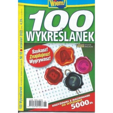 Krzyżówki Wiem! 100 WYKREŚLANEK 18/2022