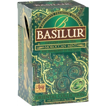Herbata zielona BASILUR MOROCCAN MINT ekspresowa MAROKAŃSKA MIĘTA - 25 szt.
