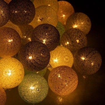 ВАТНЫЕ ШАРИКИ ЛАМПЫ СВЕТОВЫЕ ШАРЫ 50 СВЕТОДИОДНЫХ ЭЛЕКТРИЧЕСКИХ ГИРЛЯНД СВЕТЯЩАЯСЯ ЦЕПЬ