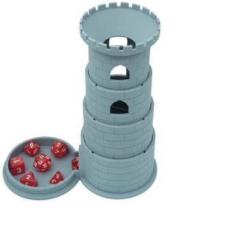 Складная древняя башня для игральных костей - Dice Tower Светло-серый