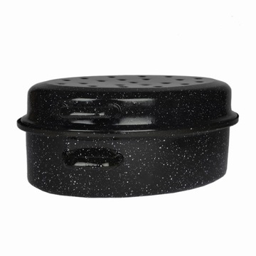 DUŻA BRYTFANNA EMALIOWANA BRYTFANKA GĘSIARKA 5,5 L INDUKCJA + POKRYWA