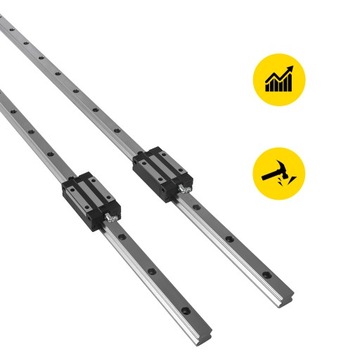 Линейная направляющая VEVOR 2 шт. HSR15-1200MM 4 направляющих