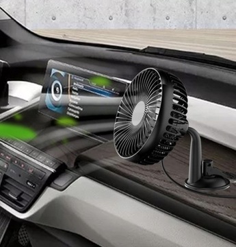 Автомобильный вентилятор на присоске USB 12 В/24 В