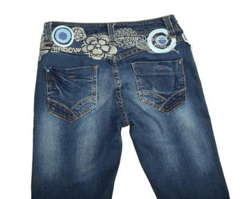 DESIGUAL * JEANSOWE SPODNIE RAINBOW 24