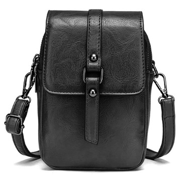 SKÓRZANA DAMSKA TOREBKA LISTONOSZKA CROSSBODY