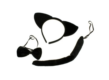 Комплект кошка котенок уши хвост галстук-бабочка наряд нарядное платье