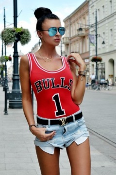 БОДИ CHICAGO BULLS Beyonce №1 Красное, размер 40