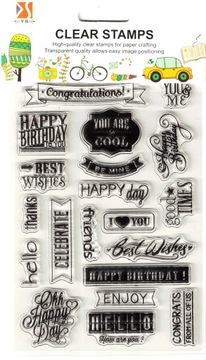 Stemple stempelki silikonowe scrapbooking Congratulations