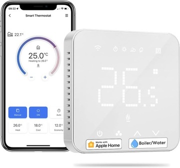 MEROSS MTS200BHK INTELIGENTNY TERMOSTAT DO BOJLERA WIFI APPLE HOMEKIT ALEXA
