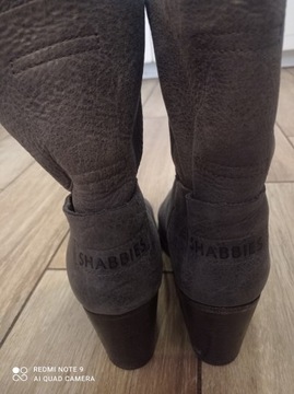 SHABBIES NUBUCK GREY ANKLE BOOTS 41