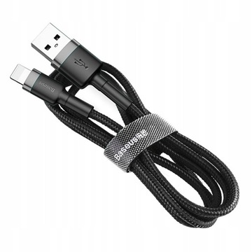 PORZĄDNY KABEL W OPLOCIE NYLONOWYM DO IPADA WTYCZKA LIGHTNING 1M