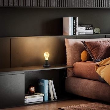 НОЧНИК - РЕТРО - ЧЕРНЫЙ - СПАЛЬНЯ - 1x E27