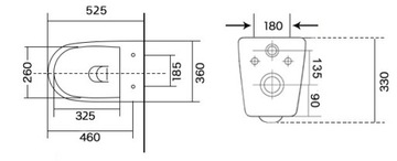 ТОНКАЯ РАМКА 35см ARBO + УНИТАЗНАЯ ЧАША ARBO NOVA + КНОПКА ВЫБОРА