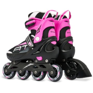 Rolki Łyżwy figurowe 2w1 Regulowane RAVEN Profession Black/Pink 38-42