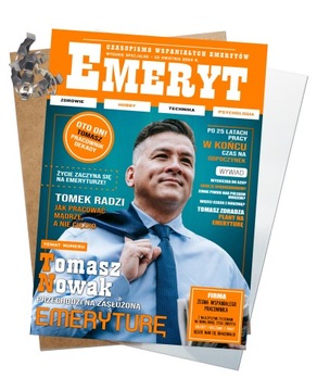 Prezent na emeryturę dla emeryta okładka ze zdjęciem antyrama A3 Emerytka