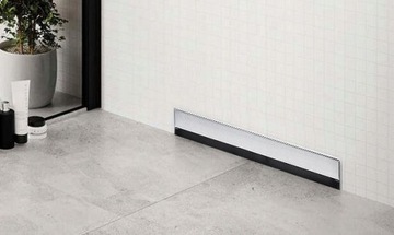 Настенный линейный трап 80 см, матовая сталь