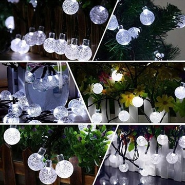 Светодиодные садовые светильники сферы СОЛНЕЧНАЯ ГИРЛАНДИЯ 50LED 9.5M ХОЛОДНЫЕ ПОДВЕСКИ
