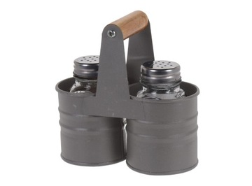 Набор специй, соль/перец и подставка.