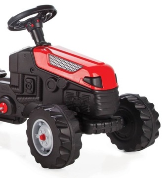 Детский педальный трактор XXL с прицепом красный 143 см