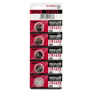 Baterie do kluczyka / pilota – CR1620 – Maxell x 5