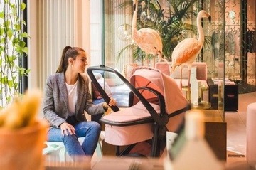 Greentom белая глубокая коляска с гондолой