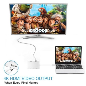 USB C to HDMI VGA USB Hub Adapter 5 in 1 USB 3.1 Converter for Laptop for