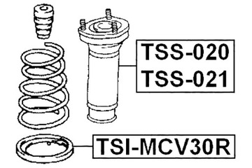 FEBEST WKŁADKA DOLNA SPRĘŻYNY TYLNEJ TOYOTA CAMRY GRACIA MCV2.SXV2
