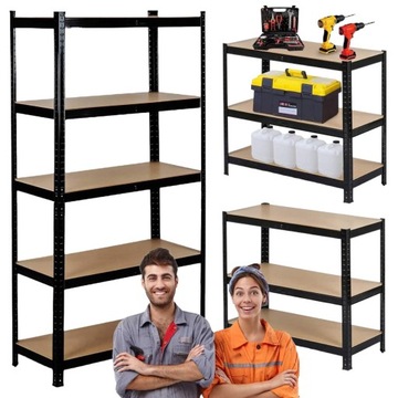 REGAŁ MAGAZYNOWY METALOWY 150X75X30CM UDŹWIG 750KG
