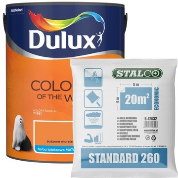 Dulux Kolory Świata Farba Suszone Morele 5L+GRATIS