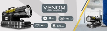 ПРОФЕССИОНАЛЬНЫЙ БЕНЗИНОВО-МАСЛЯНЫЙ НАГРЕВАТЕЛЬ 20 кВт VENOM ДИСПЛЕЙ