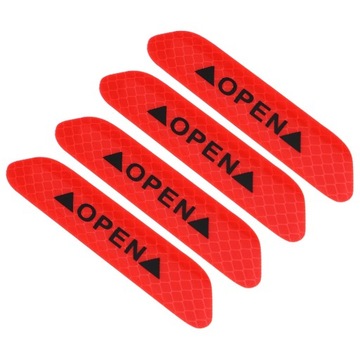 4 szt. Samoprzylepne odblaskowe naklejki ostrzegawcze na drzwiach samochodu