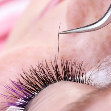 Pęseta do przedłużania Stylizacji Rzęs WYGIĘTA PERŁOWA precyzyjna SEOL