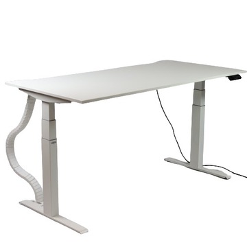 Biurko TECHO 160 x 80 białe elektryczne